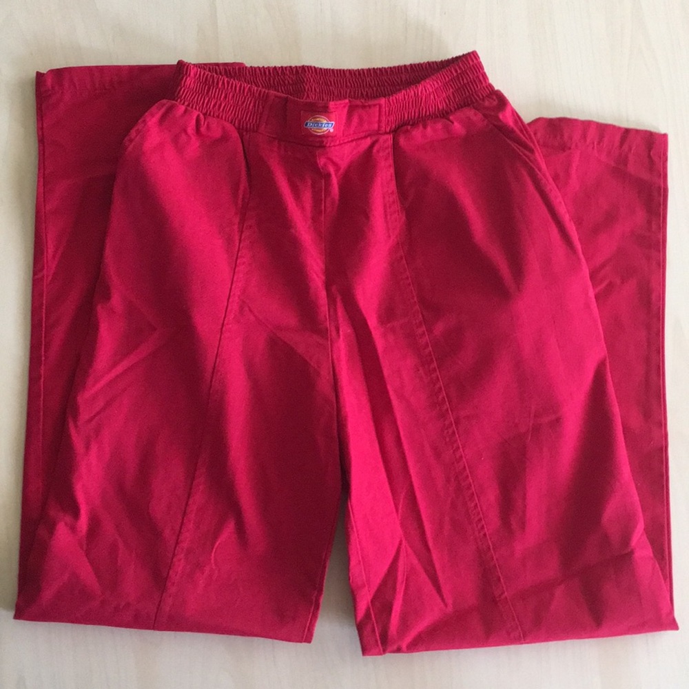Red Dickies Pants Scrub Small